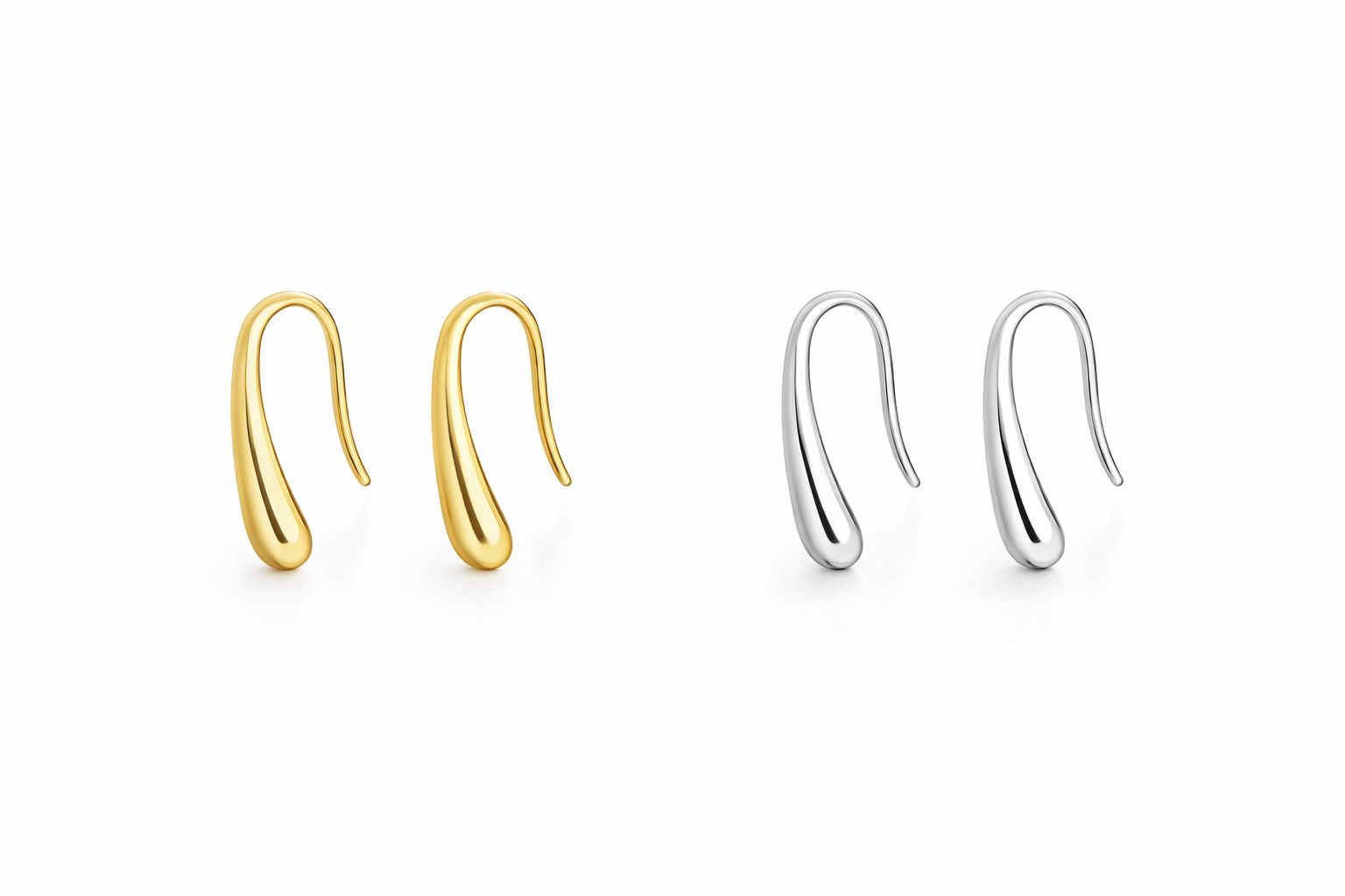 עגילים אלגנטיים | כסף סטרלינג 925 |ציפוי זהב