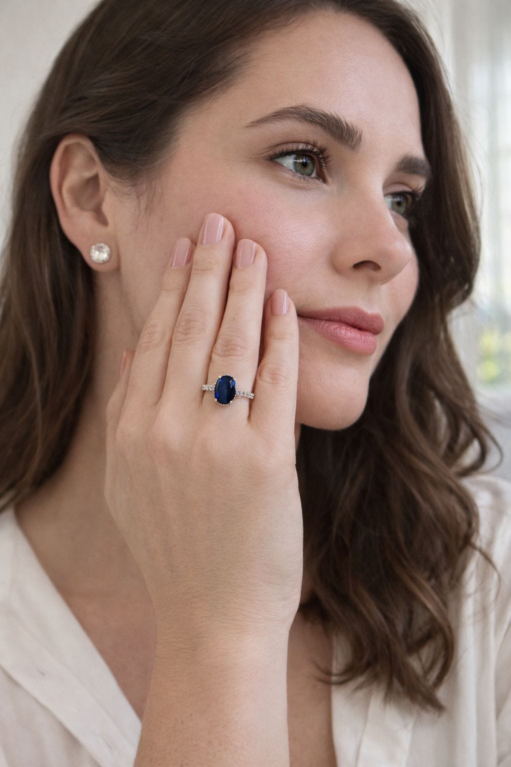 טבעת ספיר כחולה | כסף סטרלינג 925