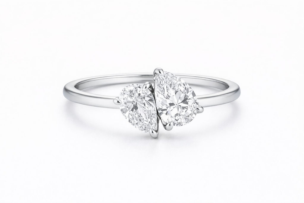 טבעת אלגנטית בעיצוב טיפה | כסף סטרלינג 925