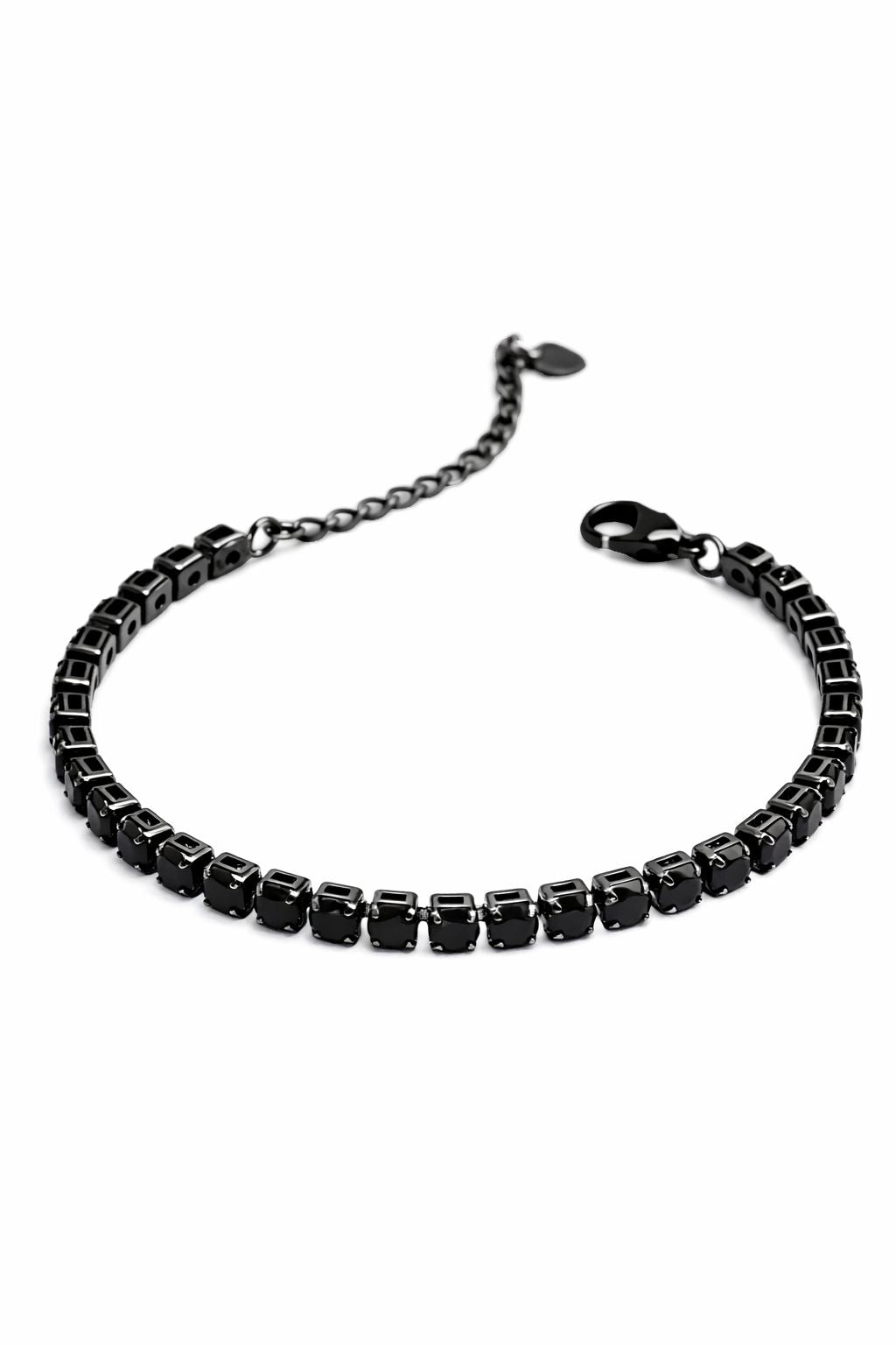 צמיד טניס משובץ זירקונים שחורים