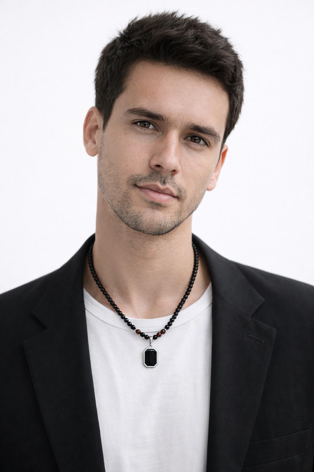 שרשרת קריסטל טיגריס לגבר